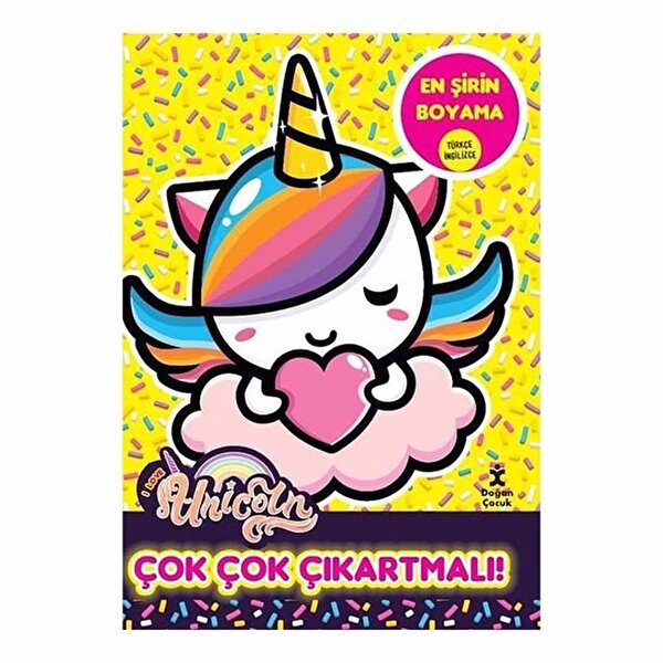 I Love Unicorn En Şirin Boyama Çok Çok Çıkartmalı!