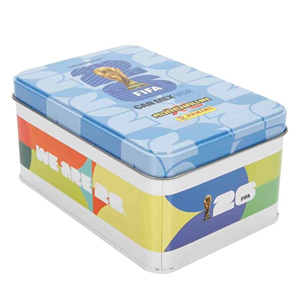 FIFA World Cup 2026 Adrenalyn XL Trading Card Metal Kutu Mavi