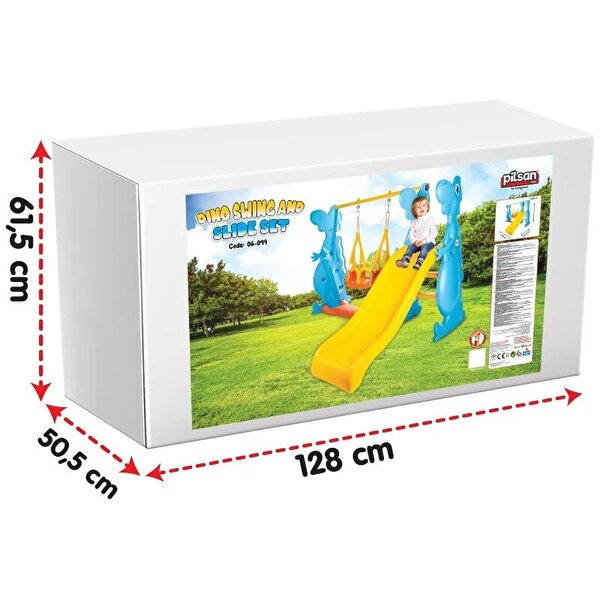 Pilsan Dino Kaydırak ve Salıncak Seti
