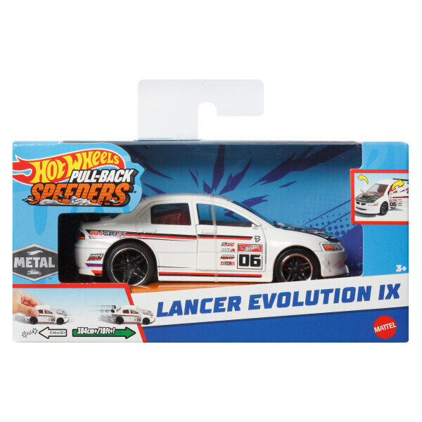 Hot Wheels Pull-Back Speeders 1:43 Arabalar Lancer Evolution IX HPR73