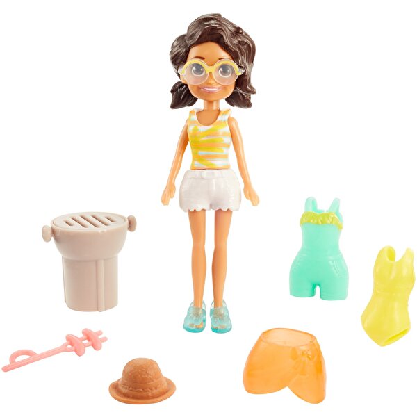 Polly Pocket ve Moda Aksesuarları Seti Gözlük Şapka Mayolu GMF77