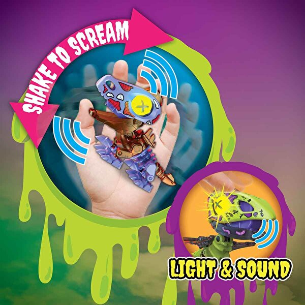 Sesli ve Işıklı Biopod Zombies Dinozor Robot Sürpriz Paket