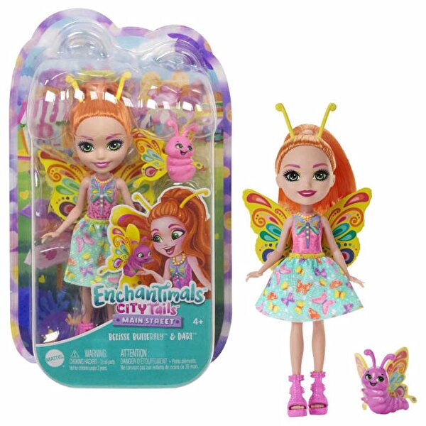 Enchantimals Popüler Karakter Bebekler Belisse Butterfly ve Dart Doll HKN12