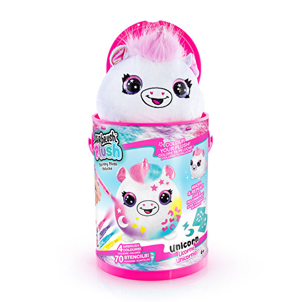 Airbrush Plush Sürpriz Squishy Paint Bucket Unicorn