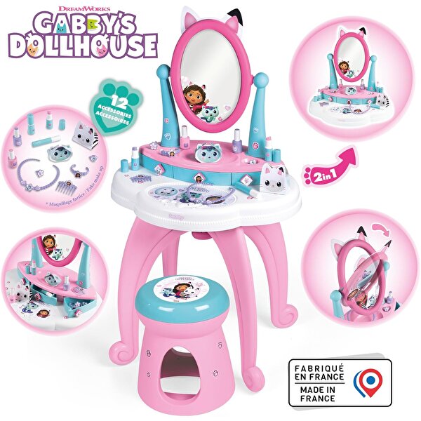 Gabby Dollhouse 2'si 1 Arada Ayarlanabilir Ayna Seti
