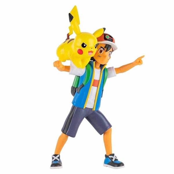 Pokemon Battle Feature Figür S12 Ash & Pikachu