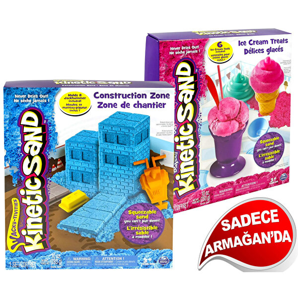 Kinetic Sand Dondurma ve İnşaat Seti