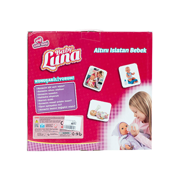 Baby Luna Altını Islatan Yemek Setli̇ Bebek Ay Yıldızlı Pembe Elbi̇se