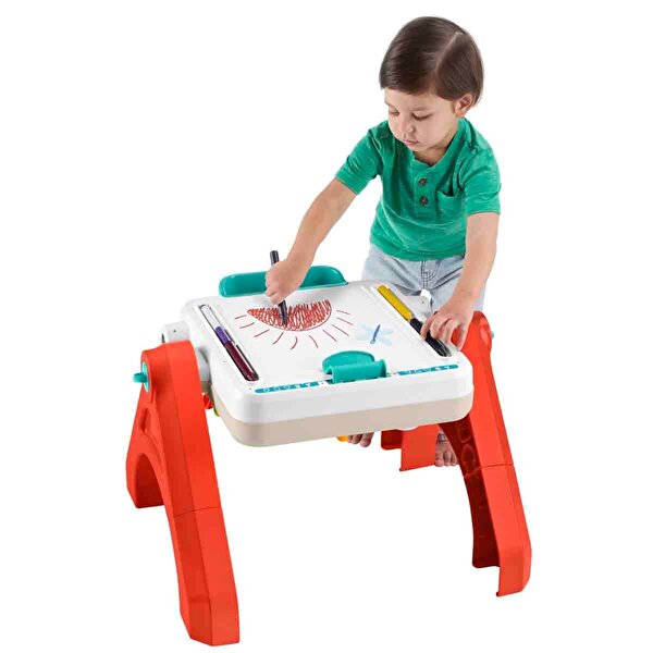 Fisher Price 4'ü 1 Arada iSesli ve Işıklı Eğlen ve Öğren Aktivite ve Çizim Masası JLM96