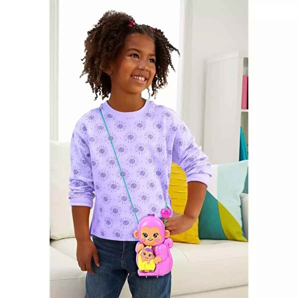 Polly Pocket Çanta Olabilen Micro Oyun Setleri Momma Monkey And Baby HPW04