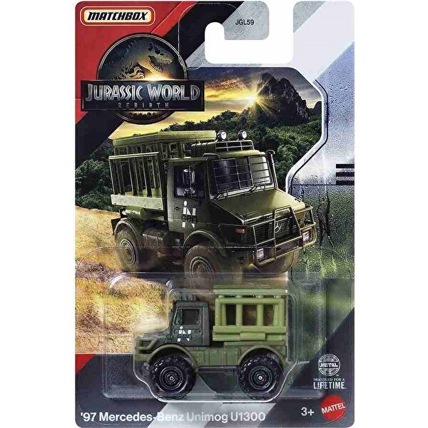Matchbox Jurassi̇c World Model Araçlar 97 Mercedes-Benz Unimog U1300 JGL08