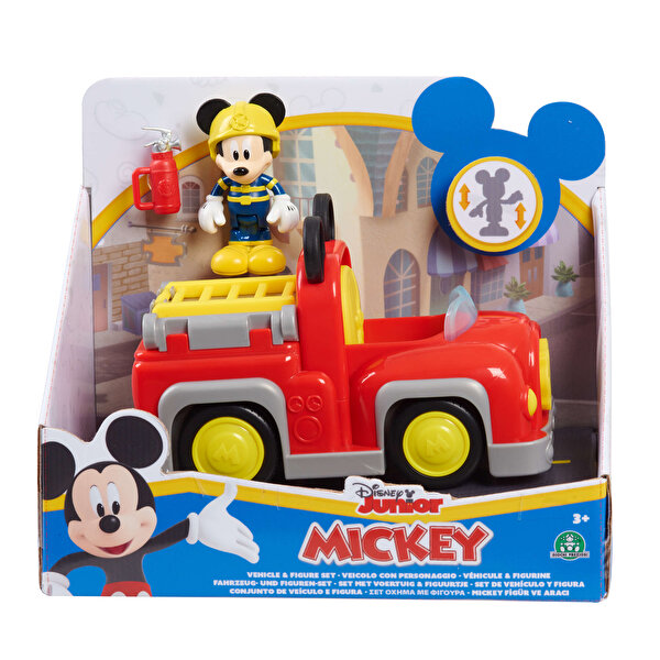 Mickey Figür ve Aracı İtfaiye Aracı Temalı