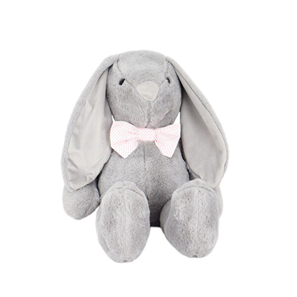 Papyonlu Uzun Kulak Tavşan Gri 60 Cm
