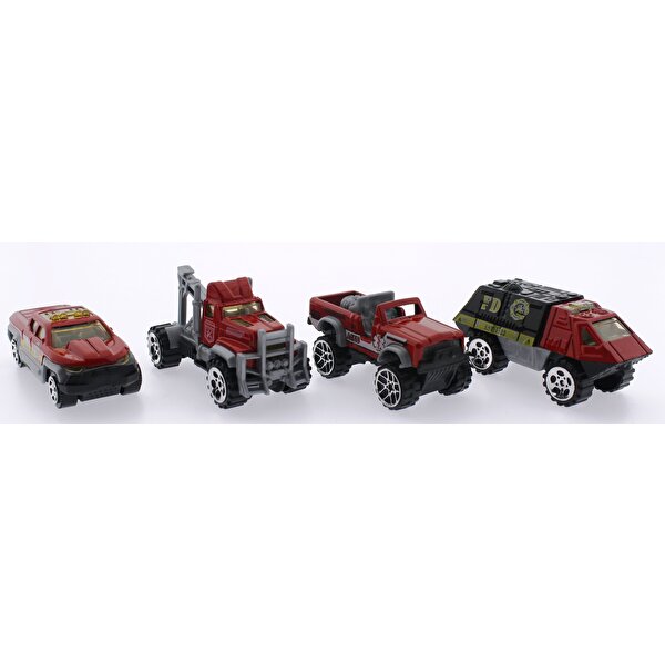 Die Cast 4'lü Acil Kurtarma Araçları Seti
