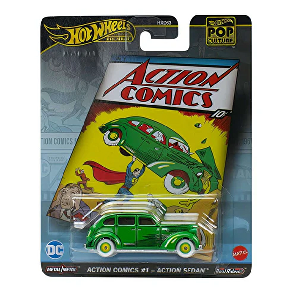 Hot Wheels Pop Culture Premium Arabalar Action Comics #1 Action Sedan HVJ50