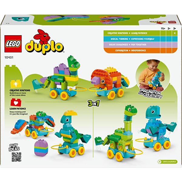 LEGO Duplo 3’ü 1 Arada Tekerlekli Dinozorlar 10451