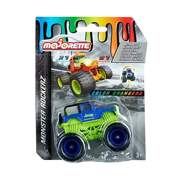 Majorette Monster Rockerz Renk Değiştiren Araçlar Jeep Wrangler