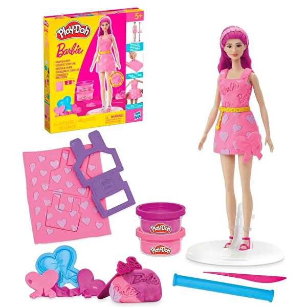 Play Doh Barbie Kalpler ve Saç Oyun Hamuru Seti G1357