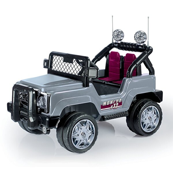 Dolu Montra Uzaktan Kumandalı Gri 12V Akülü Araba