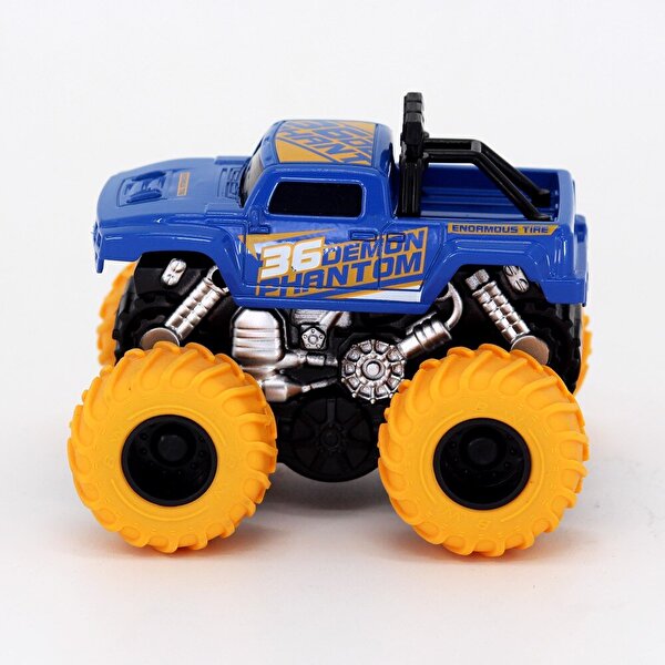 1:36 Ölçekli Sürtmeli Dev Tekerli Araçlar Mavi Demon Phantom
