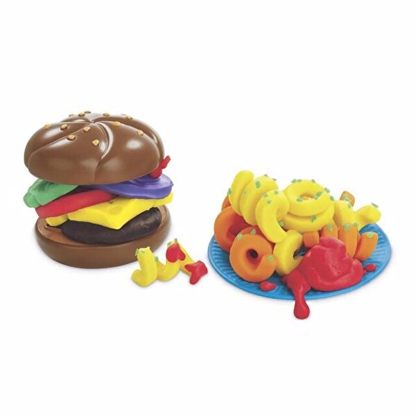 Play Doh Mutfak Atölyesi Hamburger ve Patates Kızartması Seti E5472