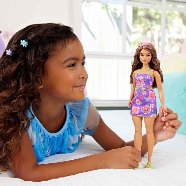 Barbie Büyüleyici Parti Bebekleri Çiçekli Elbiseli Bebek JJN57