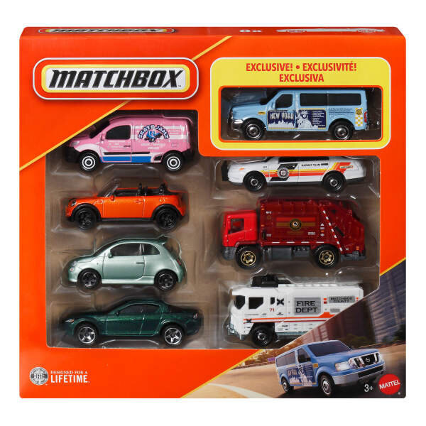 Matchbox 1:64 Ölçekli Metal 8'li Araba Seti JJP55