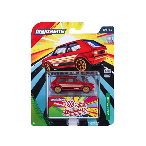 Majorette Volkswagen Deluxe Araba 1:64 Volkswagen Golf MK1 Kırmızı