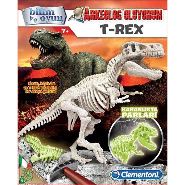 Clementoni Arkeolojik Kazı Seti - T-Rex (Floresan)