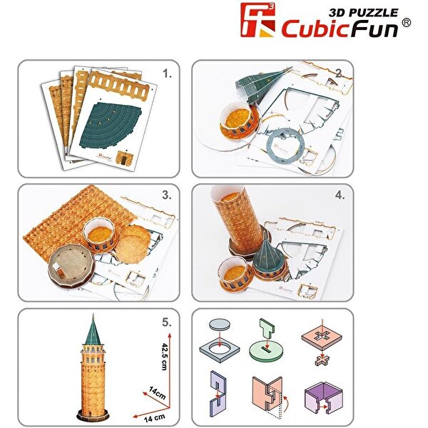 Cubic Fun 3D Galata Kulesi 3D Puzzle