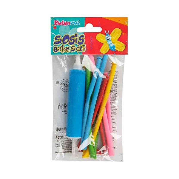 Sosis Şekilli Balon Seti Mavi