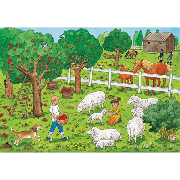 Ravensburger Puzzle 2x20 Çiftlikte Bir Gün