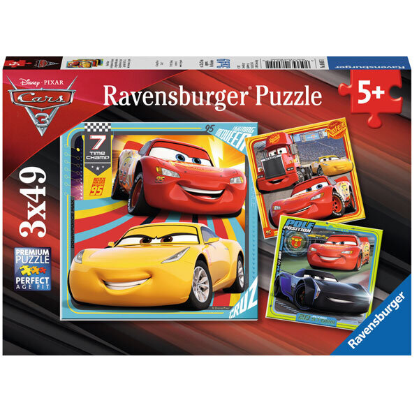 Ravensburger Puzzle 3x49 Parça Walt Disney Cars 3