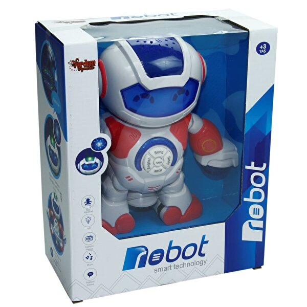 Müzikli ve Işıklı Projeksiyonlu Robot Pembe