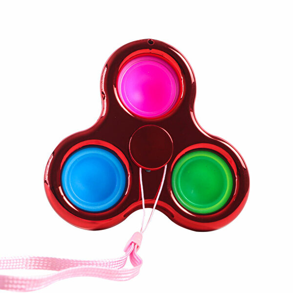 Pop It Elektroliz 3 Parmak Stres Çarkı Kırmızı