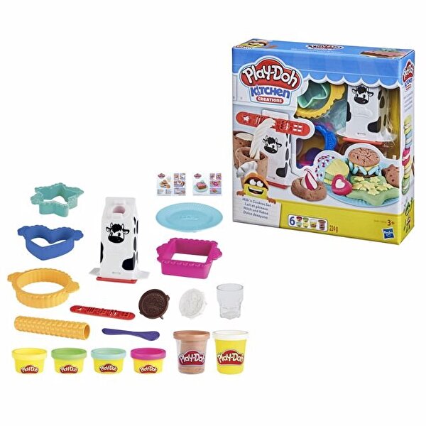Play Doh Mutfak Atölyesi Süt ve Kurabiye Seti E5471