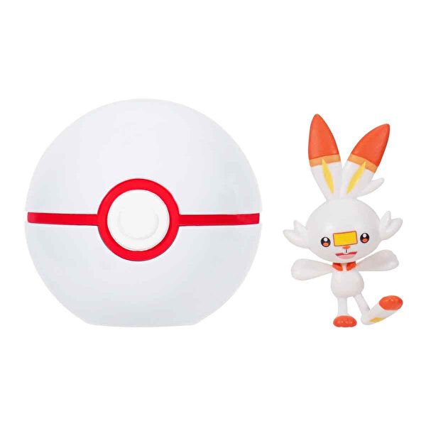 Pokemon CIip 'N' Go Figür S3 Scorbunny ve Premier Ball