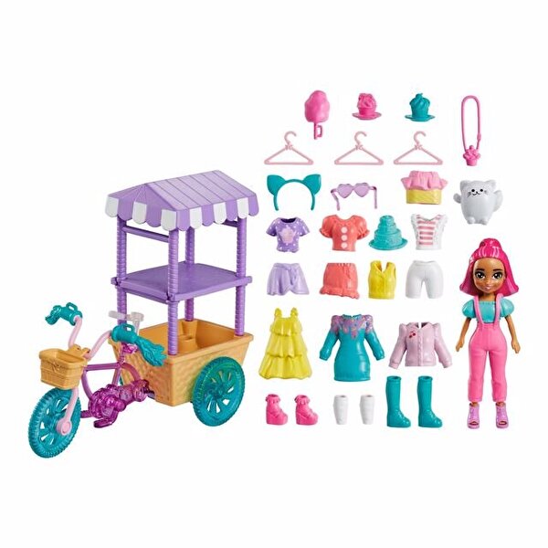 Polly Pocket Bisiklet Dolusu Moda Oyun Seti HHX76