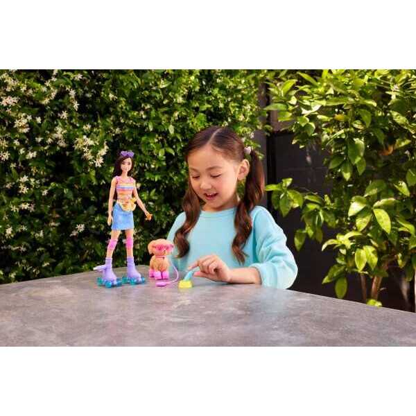 Barbie Paten Eğlencesi ve Sevimli Köpek Oyun Seti JMJ45