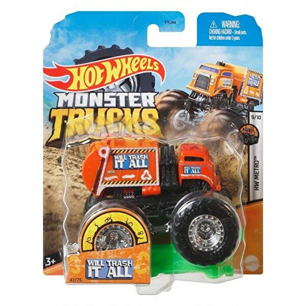 Hot Wheels Monster Trucks 1:64 Arabalar Will Trash It All GJD81