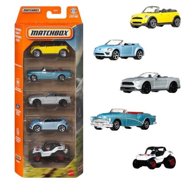 Matchbox Beşli Araba Seti Convertible Dreams JJP47