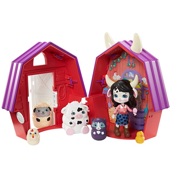 Enchantimals Bebek ve Ev Oyun Seti İnek Cambrie'nin Çiftlik Evi GTM48