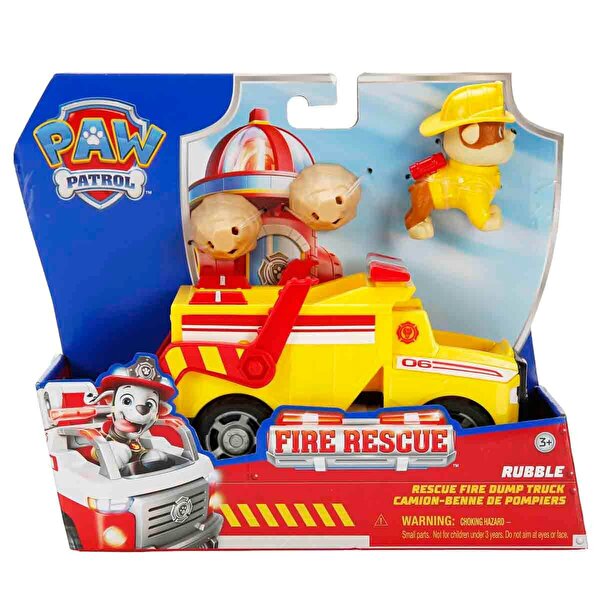 Paw Patrol Fire Rescue Figür ve Kurtarma Aracı Rubble