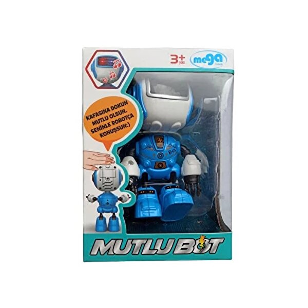 Sesli Işıklı Mini Sevimli Mavi Mutlubot