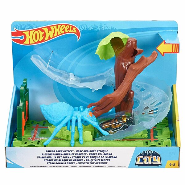 Hot Wheels Şehirde Yaratık Macerası Oyun Seti Serisi Örümcek Saldırısı FNB07
