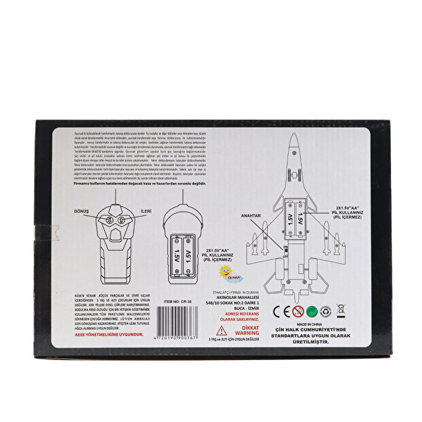 Uzaktan Kumandalı 2 Fonksiyonlu Savaş Uçağı