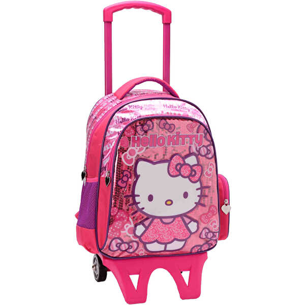 Hello Kitty Çek Çek Okul Çantası Pullu