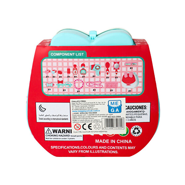 Boncuk Askılı Çantalı Güzellik Seti 16 Parça