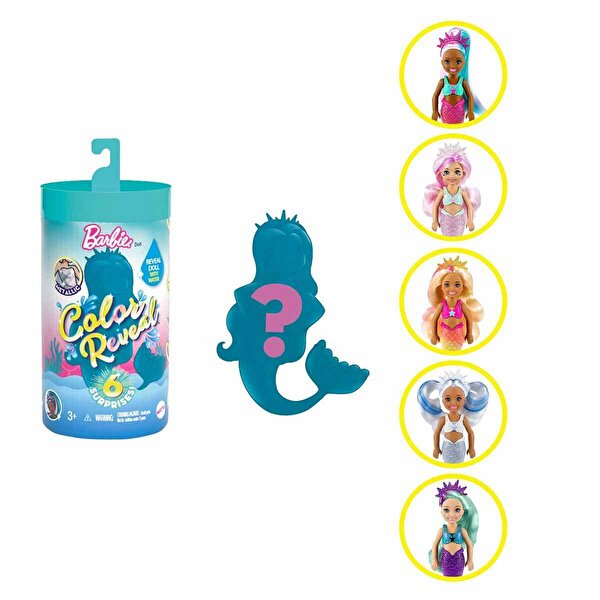 Barbie Color Reveal Renk Değiştiren Sürpriz Chelsea Bebekler Seri 3 GTP53