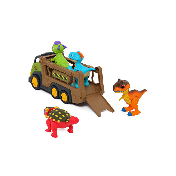 Dino Troops Kids 4'lü Dino Transporter Truck